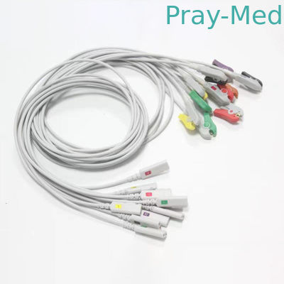comprar Gêmeo Pin Clip Connector Proximal do cabo do ECG das ligações ECG de Kangmei 10 1m Fabricação em linha