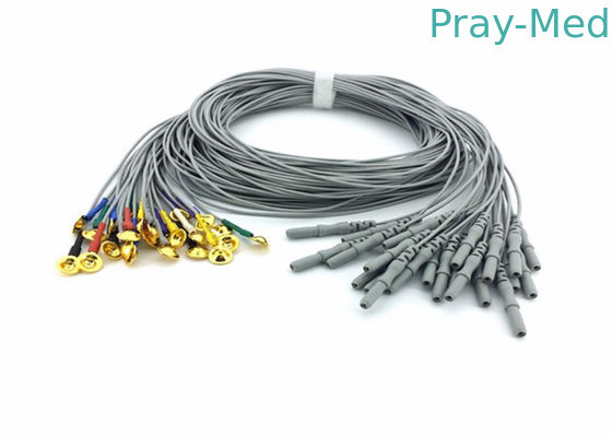 comprar Os elétrodos do copo do ouro de Eeg do hospital cabografam, cabo do Emg para a máquina do EEG/EMG Fabricação em linha
