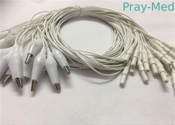 comprar Cabo dos elétrodos do copo de Eeg do estilo do ruído 2,0, cabo das ligações de Eeg do jacaré de 1.2m Fabricação em linha