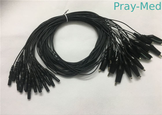 comprar O EEG do ruído 1,5 cabografa/o padrão do CE do conector do ruído 1,5 dos elétrodos copo de Eeg Fabricação em linha