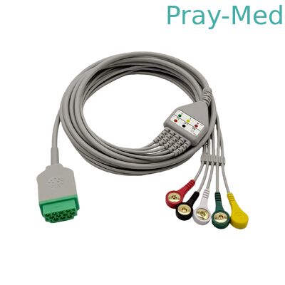 comprar Os cabos do Ge Ecg do paciente, 5 conduzem GE um padrão do CE do cabo da parte ECG/ISO Fabricação em linha