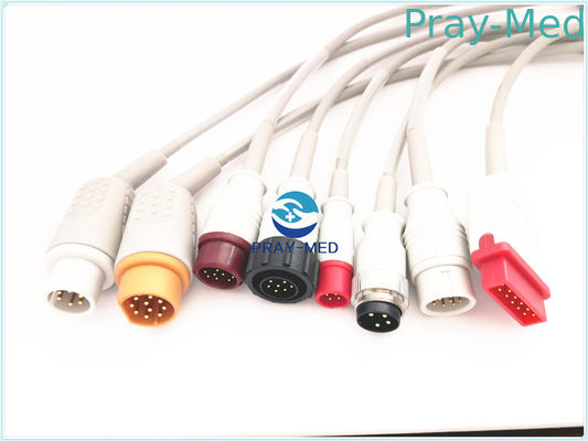 comprar AAMI Mindray/cabo de Spacelabs Ibp, cabo da pressão sanguínea de conector de Pin 6 Fabricação em linha