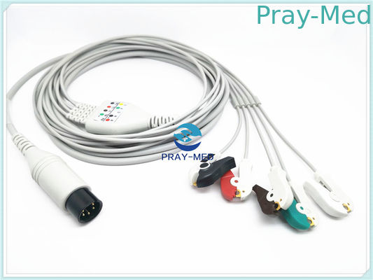 comprar Cabo paciente da ligação ECG do Pin 5 de AAMI 6 para o comprimento de Spacelabs/Mindray 3.6m Fabricação em linha