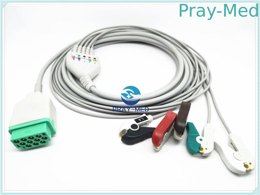 comprar Os cabos do Ge Ecg do paciente, 5 conduzem GE um padrão do CE do cabo da parte ECG/ISO Fabricação em linha