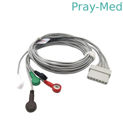 comprar Tipo paciente do grampo da pressão do cabo de Ecg da ligação do Pin 5 do cabo 7 de Schiller ECG Fabricação em linha