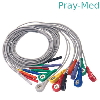 comprar Cabo paciente das ligações TPU de Holter Record 10 do ruído 1,5 para a máquina de Ecg Fabricação em linha
