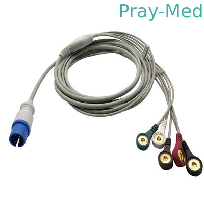 comprar 5 cabo de Ecg do controle das ligações 6pin MEK físico com a extremidade da pressão da pitada Fabricação em linha