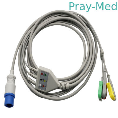 comprar 3.6m que 3 conduzem 6pin direto conectam o cabo e o leadwire de Ecg para a pressão/grampo Fabricação em linha