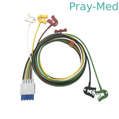 comprar Comprimento 0.9m 5 cabo paciente da ligação M1971A ECG com o revestimento do grampo TPU Fabricação em linha