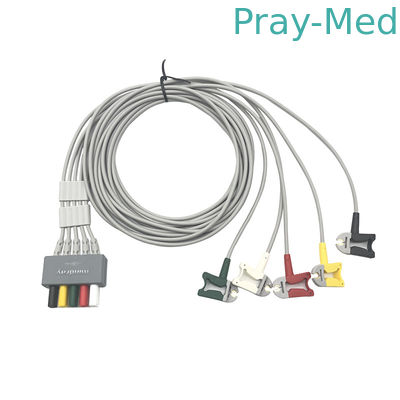 comprar Revestimento original AHA/IEC dos Leadwires TPU da ligação ECG de Mindray EL6501B 5 Fabricação em linha