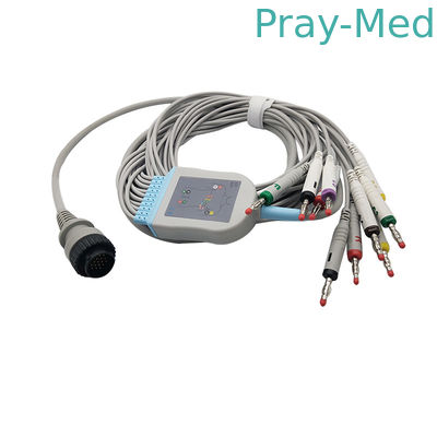 comprar Fio do ECG da ligação 3.6m do Pin 10 de Kenz 16 com extremidade 63050074 da banana 63050075 PC-104 Fabricação em linha