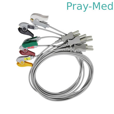 comprar Cinza 0.9m do revestimento da pressão/grampo TPU do Leadwire da ligação ECG de Spacelabs 5 700-0007-08 700-0006-08 Fabricação em linha