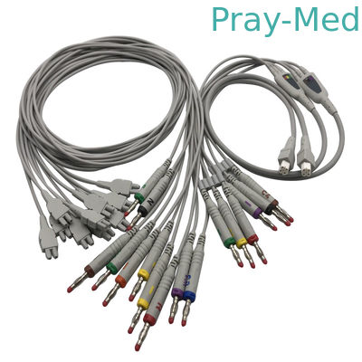 comprar Edan 18 conduz cabos do ekg do ecg para o gêmeo Pin Length TPU de SE-18 SE-1515 Fabricação em linha