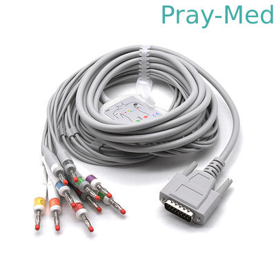 comprar Nihon Kohden 10/12 conduz o cabo do ECG com grabber/banana do resistor 3m/10ft Fabricação em linha
