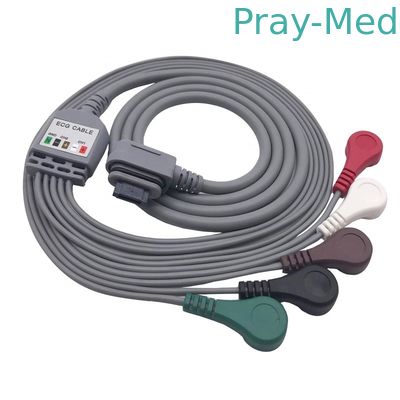 comprar 5/7 de cabo do holter do PROFETA da pressão ECG GE da ligação com pressão, IEC 2.5m Grey Color 2008594-001/2008594-002/2008594-004 Fabricação em linha