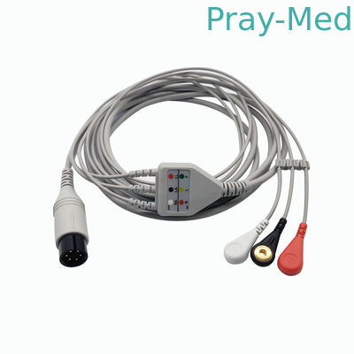 comprar Cabo paciente de Mindray/Goldway ECG, cabo médico de 6 Pin Ecg com pressão/grabber Fabricação em linha