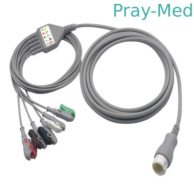 comprar O cabo de Ecg da ligação do Pin 5 de HP 12 um tipo protetor da parte do dobro estrutura o revestimento 3.6m de TPU Fabricação em linha