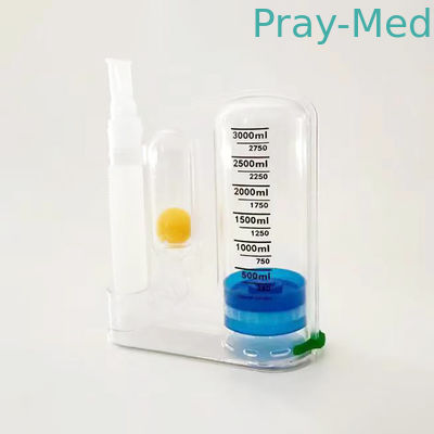 3000cc única bola Lung Breathing Trainer Adjustable Spirometer para o exercitador de respiração