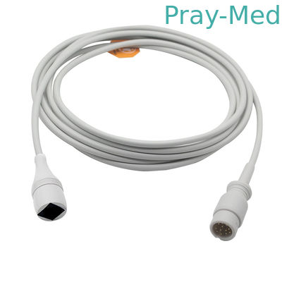 Revestimento invasor de Pin Connector Grey 3m TPU do cabo 12 da pressão sanguínea de Comen IBP