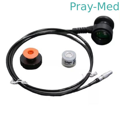 Original Drager 8606055 suporte de caixa de sensor de oxigênio médico com cabo para Fabius