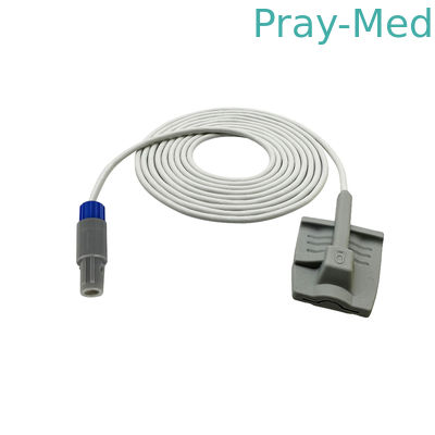Conector de Pin reusável compatível do sensor 6 do adulto Spo2 uma ponta macia de 40 graus