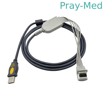 Adaptador infravermelho distante de USB do cabo de 3.0m Holter ECG para o pino 145cm de Mortara H3 Mortara 10