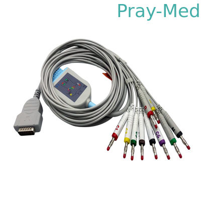 15 Pin Ekg Cable One Piece 10 Leads com Banana 4.0 Tpu Jaqueta 2029893-001