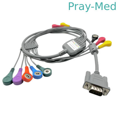 ECG Lead ECG Holter Monitoring System Cable For Changchun Digital 15 Pin comprimento 0,9m