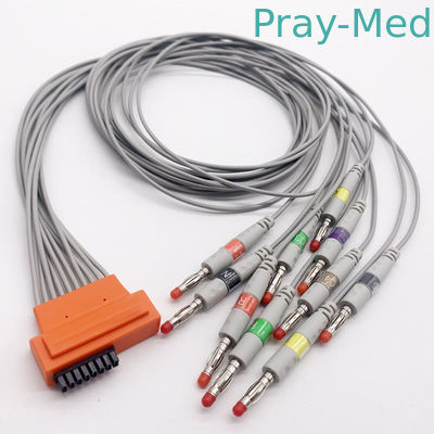 Cabo 0.9m Holter Cable Snap Connector da ligação ECG de Cardioline 10