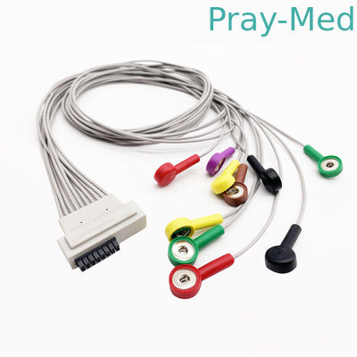 10 Leadwire 0.9m de Cardioline ECG da ligação 16 Pin Banana Connector AHA/IEC