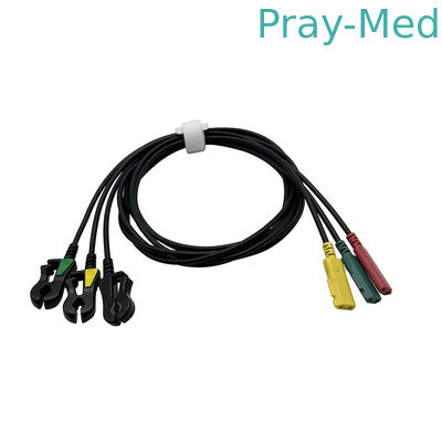 IVY 3 LEAD RT Fios de chumbo 590484 Para o modelo 3000 3150 Conector de 2 pinos Preto