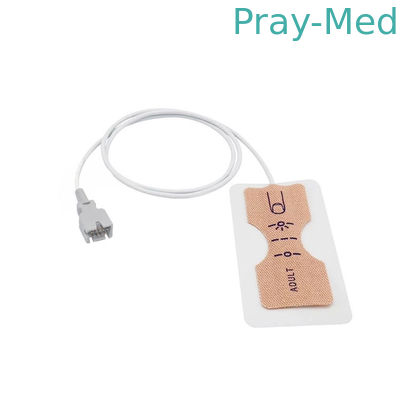 Material chapeado dourado dos pinos do sensor Spo2 descartável adulto do Neonate