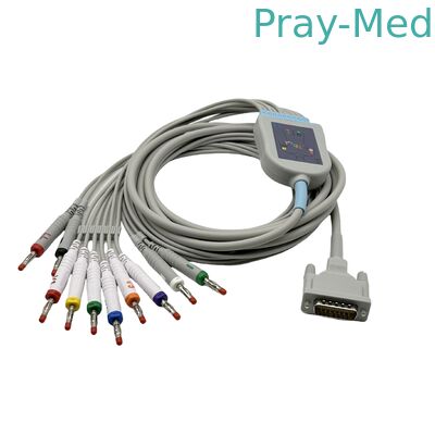 Cabo AT1/2 do ECG de Schiller com diâmetro longo do conector de PIN 5.0mm do DB 15 do parafuso