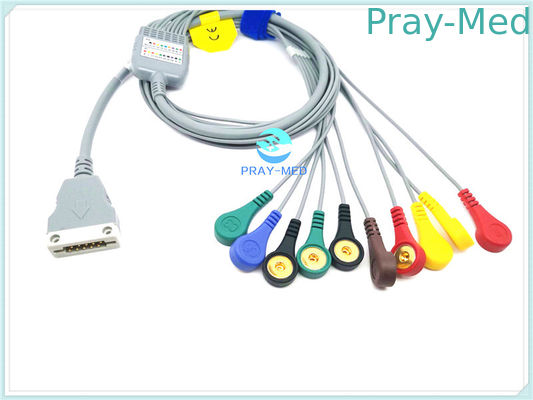 Cabo paciente compatível de Beneware ECG, 12 cabo da ligação ECG com material de TPU