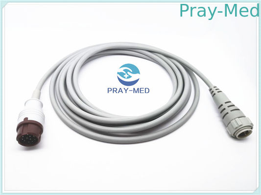 Diâmetro invasor do cabo 4mm da pressão sanguínea de Mindray PM9000 com lado do garfo de Medix