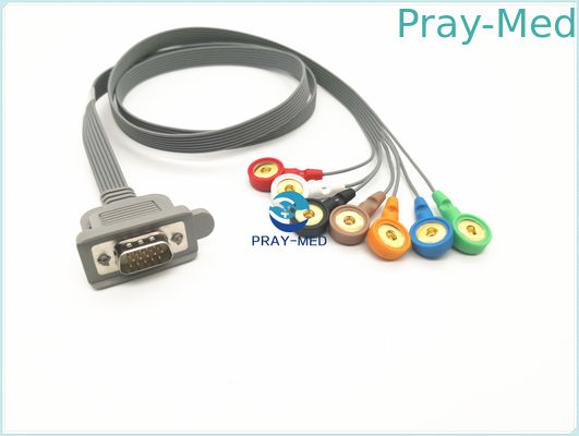 Comprimento paciente com CE, ISO do cabo 1m de Pin Connector ECG do DMS 15