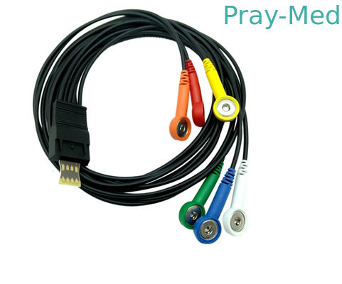 Cabo do elétrodo da ligação 1.1m Ecg de Schiller 6 para MT-200 MT-101