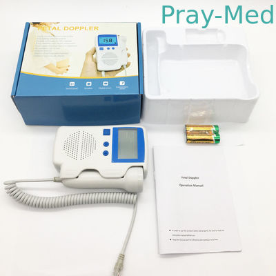 bateria recarregável Doppler Fetal Handheld de equipamento médico de 3MHz 210bpm