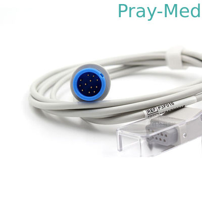 Fio da extensão do sensor do cabo Spo2 do adaptador de Pin Comen Spo 2 do círculo 12