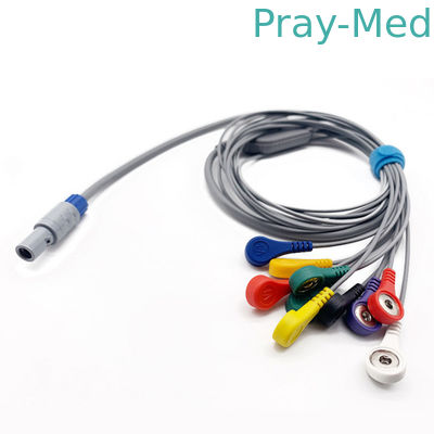 O ODM 10 biomedicáveis do OEM conduz 14 o IEC compatível do cabo BI9000 AHA do Pin ECG