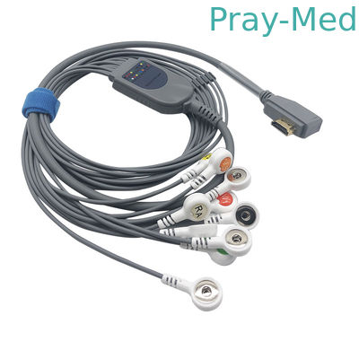 Fios da ligação 1.1m Ecg de ECG 10 para o conector esperto de Holter Recording System HDMI
