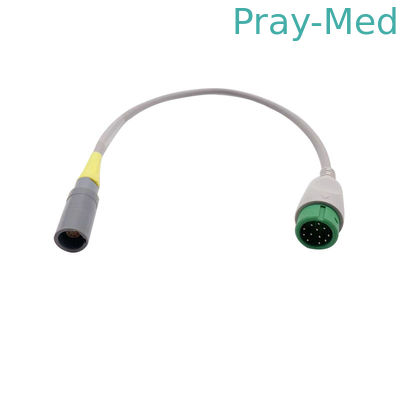 Fio Grey Color da extensão do sensor do cabo Spo2 do adaptador de Comen 12 Pin Spo 2