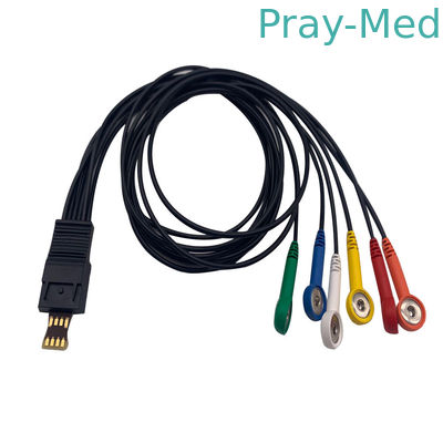 cabo de Schiller Ecg da ligação de 4.0mm TPU 4/6 para MT101 MT-200 Ecg Holter