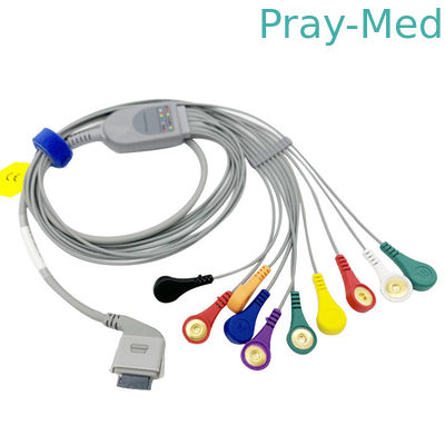 Cabo do IEC TPU Holter ECG de AHA para 26 biomedicáveis Pin Snap Connector