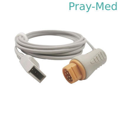 Cabo compatível 13ft do adaptador de Fukuda Denshi IBP do conector de Utá