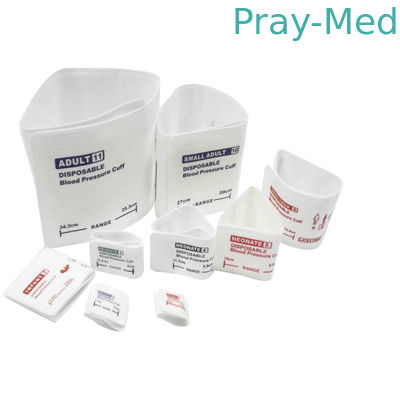 6 - branco material não tecido descartável de Bladderless dos punhos de 11cm NIBP