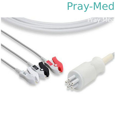 Da tomada de nylon paciente do peso do cabo 0.7lb de Colin BP88S ECG pinos chapeados dourados