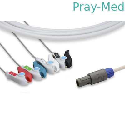 Cabo paciente da ligação ECG de Petas 4 com o grabber de 6 Pin/peso da pitada 0.7lb