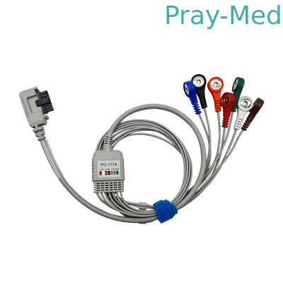 7 revestimento do leste norte de Holter Cables With Snap End 0.9m TPU da ligação