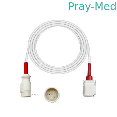 9Pin DSub 25 ao adaptador de Pin Spo 2 cabografam séries LNCS-10 vermelha de 2.4m  as 25